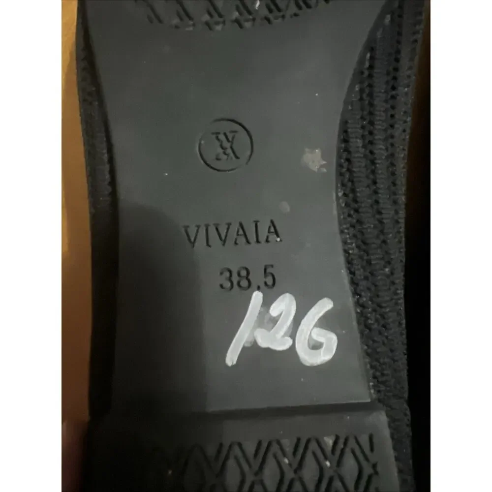 VIVAIA Aria 5° Black Pointed Toe Knit Ballet Flats Women’s EU 38.5 US 8